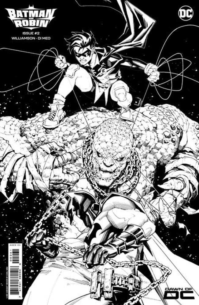 Batman And Robin #2 Cover G 1 in 100 Kael Ngu Black & White Card Stock Variant